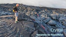  Presentation with hawaii - Cool new theme with lava-flow-on-big-island backdrop and a ocean colored foreground