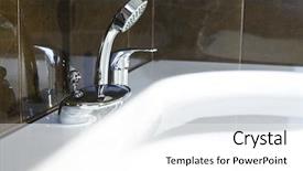  Presentation with modern hi tech design - PPT theme enhanced with lava lamp - luxurious modern design of bathroom background and a white colored foreground