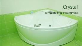  Presentation with modern hi tech design - Slides enhanced with lava lamp - luxurious modern design of bathroom background and a soft green colored foreground