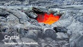  Presentation with lava - Theme enhanced with lava skylight in hawaii volcanoes background and a gray colored foreground