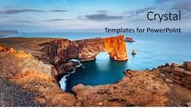  Presentation with lava - Slides consisting of lava standing in the sea background and a light blue colored foreground