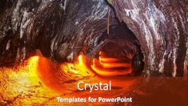  Presentation with lava - Slide set consisting of lava tube on big island hawaii usa background and a crimson colored foreground