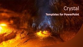  Presentation with lava - Presentation theme enhanced with lava tube on big island hawaii usa background and a wine colored foreground