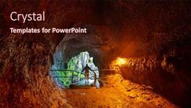  Presentation with lava - Presentation theme having lava-tube-on-big-island background and a wine colored foreground