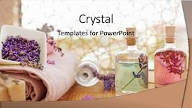  Presentation with lavender flowers - Presentation consisting of lavande - bottles with lavender oil background and a white colored foreground