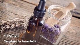  Presentation with lavender flowers - PPT layouts having lavande - lavender essential oil with lavendula background and a tawny brown colored foreground