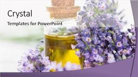  Presentation with lavender flowers - Colorful slide deck enhanced with lavande - lavender flowers with essential oil backdrop and a white colored foreground