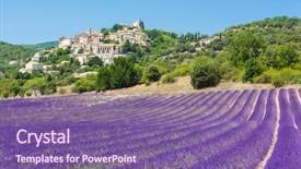  Presentation with old philippine - Slide deck enhanced with lavande - small but beautiful old town background and a violet colored foreground