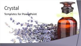  Presentation with lavender flowers - Cool new presentation theme with lavander - lavender flowers and glass bottle backdrop and a white colored foreground