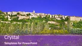  Presentation with festival china town - Audience pleasing PPT theme consisting of lavander - sault town in provence backdrop and a violet colored foreground
