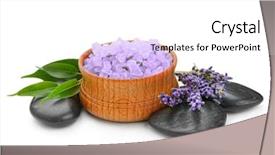  Presentation with lavender - Slide deck with lavander - spa composition with lavender background and a white colored foreground