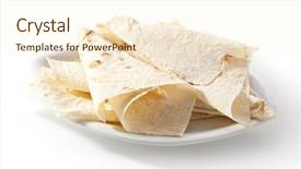  Presentation with wheat - Audience pleasing theme consisting of lavash thin armenian bread wheat backdrop and a cream colored foreground