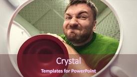  Presentation with golden trophy cup - Beautiful theme featuring lavatory - man with cup plunger backdrop and a tawny brown colored foreground