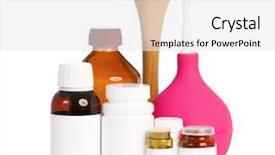  Presentation with medicament medical medicine pills - Presentation design with lavement - medical pink enema and various background and a  colored foreground