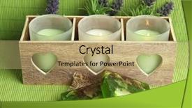  Presentation with lavender - Slides with lavender and soap on green background and a coral colored foreground