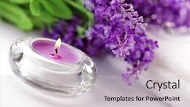  Presentation with aromatherapy - Amazing presentation theme having lavender aromatherapy candle backdrop and a light gray colored foreground