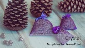  Presentation with lavender - Colorful slides enhanced with lavender-bag-on-vintage-wooden backdrop and a light gray colored foreground