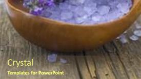  Presentation with lavender - Slide set with lavender bathing salt background and a tawny brown colored foreground