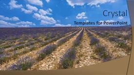  Presentation with lavender - Slide deck with lavender-field-near-montbrun-les background and a teal colored foreground