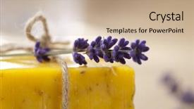  Presentation with homemade soap - PPT layouts having lavender flower shallow dof super background and a coral colored foreground