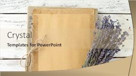  Presentation with old album - Presentation consisting of lavender-flowers-and-old-photo background and a  colored foreground