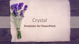  Presentation with lavender flowers - Colorful PPT theme enhanced with lavender-flowers-on-a-sheet backdrop and a lemonade colored foreground