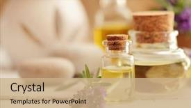  Presentation with fragrance - Audience pleasing presentation theme consisting of lavender fragrance oil backdrop and a coral colored foreground