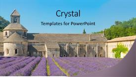  Presentation with lavender - Presentation theme with lavender gordes vaucluse provence - france background and a light blue colored foreground