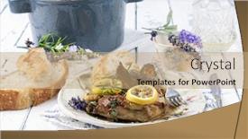  Presentation with lavender - Slide set with lavender lemon chicken background and a coral colored foreground