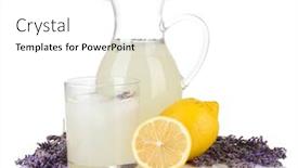  Presentation with lemonade - Amazing theme having lavender lemonade isolated on white backdrop and a white colored foreground