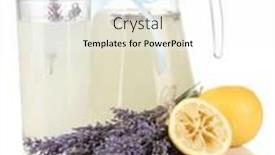  Presentation with lemonade - Presentation theme with lavender lemonade isolated on white background and a white colored foreground