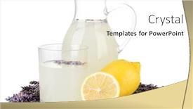  Presentation with lemonade - Amazing presentation design having lavender lemonade isolated on white backdrop and a white colored foreground
