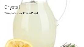  Presentation with lemonade - PPT theme having lavender lemonade isolated on white background and a white colored foreground