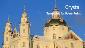  Presentation with religious - Colorful slide deck enhanced with lavra in the morning sunshine backdrop and a  colored foreground