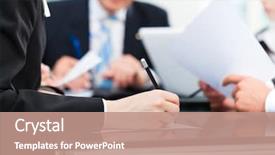  Presentation with lawyer client meeting - Slide deck featuring law - business - meeting background and a coral colored foreground