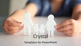  Presentation with adoption - Audience pleasing slides consisting of law - child holding figure in shape backdrop and a soft green colored foreground