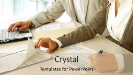  Presentation with working together - Beautiful PPT layouts featuring law - colleagues working together in office backdrop and a soft green colored foreground