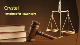  Presentation with law books - Slide deck enhanced with law - gavel with books and scales background and a wine colored foreground