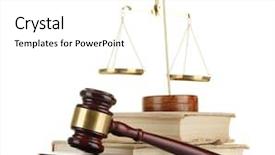  Presentation with law books - PPT layouts with law - golden scales of justice gavel background and a white colored foreground