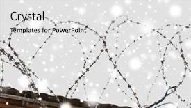  Presentation with martial law - PPT theme consisting of martial law - imprisonment and restriction concept background and a white colored foreground