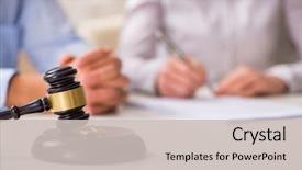  Presentation with marriage law - PPT theme consisting of law - judge gavel deciding on marriage background and a light gray colored foreground