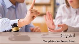  Presentation with divorce - Audience pleasing PPT theme consisting of law - judge gavel deciding on marriage backdrop and a coral colored foreground