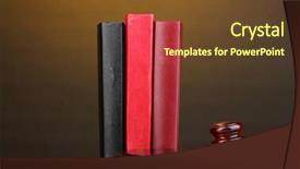  Presentation with judge - Colorful presentation theme enhanced with government law - judge's gavel and books backdrop and a  colored foreground