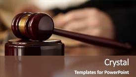  Presentation with gavel - Amazing PPT theme having law - judges gavel backdrop and a tawny brown colored foreground