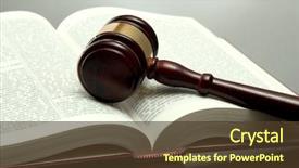  Presentation with gavel - PPT theme featuring law - wooden gavel and book background and a tawny brown colored foreground