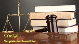  Presentation with law - Slide deck enhanced with law - wooden gavel golden scales background and a tawny brown colored foreground