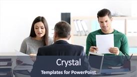  Presentation with notary - PPT layouts with law - young couple at notary public background and a tawny brown colored foreground