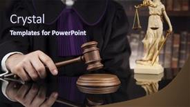  Presentation with justice - Slide set enhanced with law and justice concept brown background and a wine colored foreground