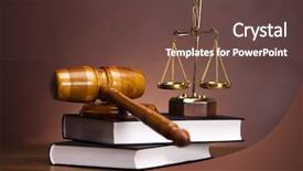  Presentation with justice - Presentation theme having law and justice concept gavel background and a tawny brown colored foreground