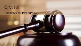  Presentation with justice - Presentation design having law-and-justice-concept-wooden background and a coral colored foreground